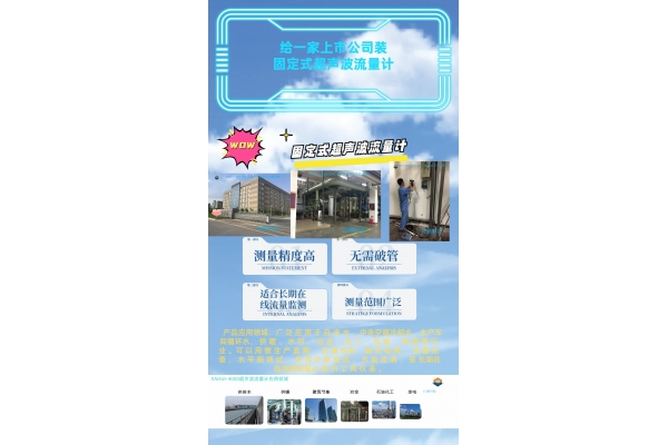 給一家上市公司安裝固定式超聲波流量計